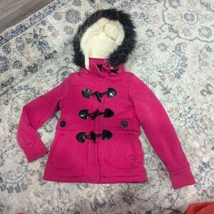 ME JANE Girls Size 4 Winter Coat Pink/Black/White New